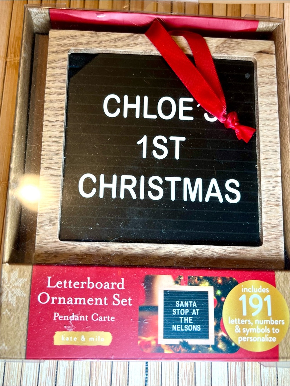 Letterboard Christmas Ornament Includes 191 Letters Numbers Symbols Personalize